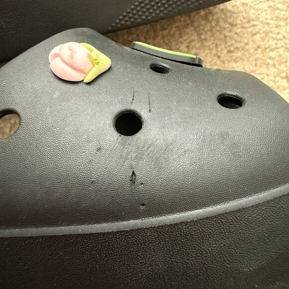 Crocs Classic Platform Slide Sandal Womens Size 9 Gently Used EUC Black - Picture 5 of 12